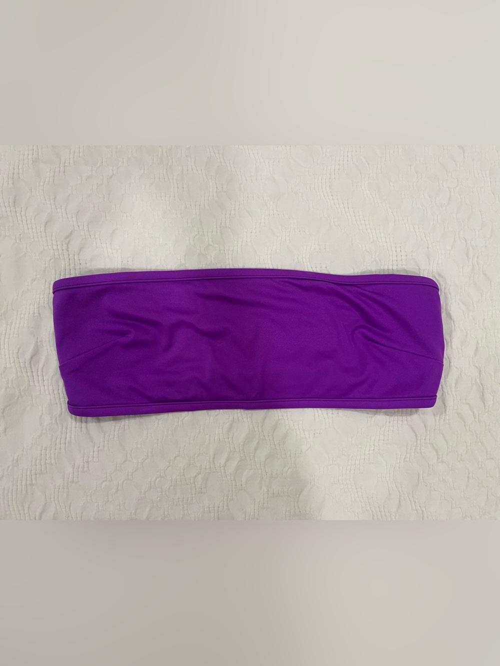 Nu Swim Pecorino Bandeau Strapless Bikini Top — Purple/Jam